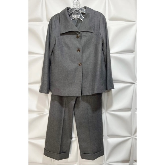 Pendleton Womens Sz 6 Gray 100% Virgin Wool Jacket Blazer Pant Suit 2pc Set USA - Picture 3 of 12